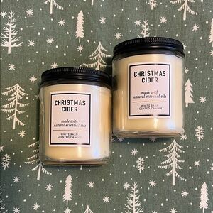 White Barn Christmas Cider Candle - Cream Set of 2